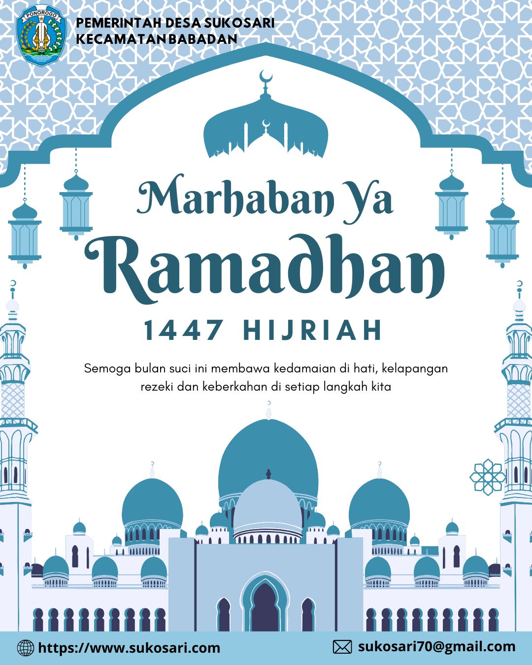 Pemerintah desa sukosari mengucapkan selamat menunaikan ibadah puasa ramadhan 1447 h